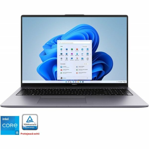 Huawei MateBook D16 Space Gray Intel i7-12700H,16GB,512GB SSD,UMA,Non-Touch,FTPM „53013DAW” (timbru verde 4 lei)