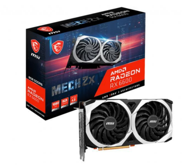 Bundle MSI Radeon RX 6600 MECH 2X 8GB + MSI Clutch GM11 wired symmetrical Mouse, „BUNDLE_RADEON RX 6600 MECH 2X 8G”