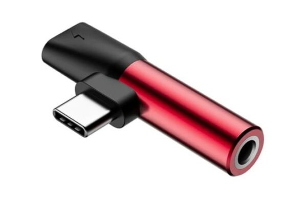 ADAPTOR Incarcare si audio Baseus, 1 x USB Type-C (T) la 1 x USB Type-C (M) si 1 x Jack 3.5mm (M), negru + rosu „CATL41-91” (timbru verde 0.18 lei) – 6953156282285