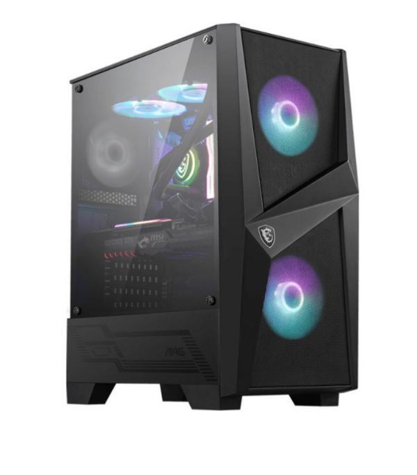 MSI MAG FORGE 100R case 2xUSB 3.0 2x120mm ARGB Fan 1x120mm black Fan Tempered Glass, „MAG FORGE 100R” (timbru verde 0.24 lei)