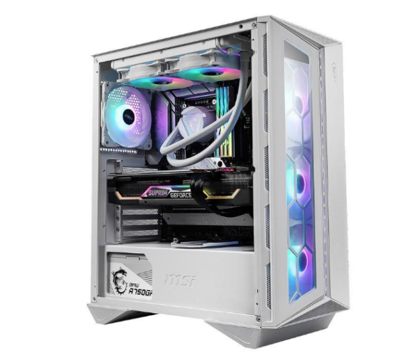 MSI MPG GUNGNIR 110R WHITE Global 2xUSB 3.0 1xType C 4x120mm ARGB Fan Tempered Glass Window Brown Box, „MPG GUNGNIR 110R WHITE” (timbru verde 0.32 lei)