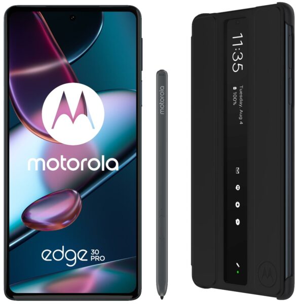 SMARTphone Motorola Edge 30 Pro 5G OLED Snapdragon 8 Gen 1 256/12GB RAM 68W Cosmos Blue, „PASS0027PL” (timbru verde 0.55 lei)