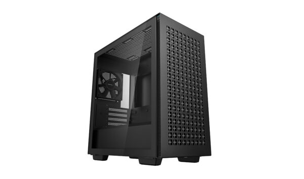 CARCASA DEEPCOOL CH370, Micro ATX, fara sursa, sticla securizata, 1 x 120mm fan, USB 3.0 x 2, Jack 3.5mm x 1, black, „R-CH370-BKNAM1-G-1” (timbru verde 0.08 lei)