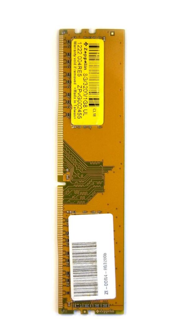 Memorie DDR Zeppelin DDR4 8GB frecventa 3200 MHz, 1 modul, latenta , „ZE-DDR4-8G3200b”