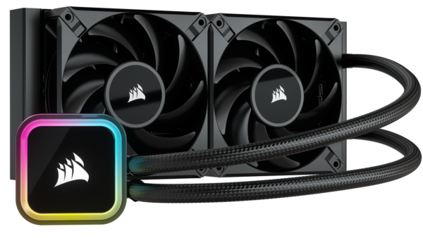 Cooler Corsair „iCUE H100i RGB ELITE”, skt universal, racire cu lichid, ventilator 120 mm x 2, 1850 rpm, iluminat RGB, „CW-9060058-WW” (timbru verde 2.00 lei)