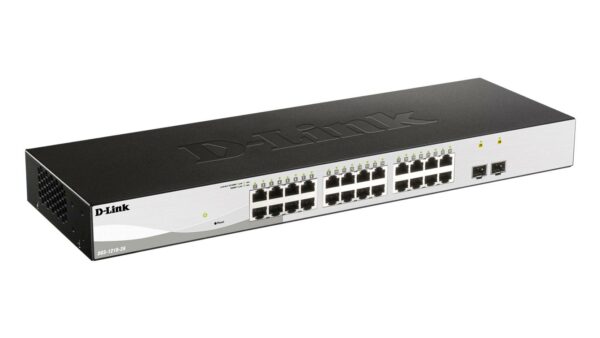 SWITCH D-LINK SMART 24 porturi Gigabit + 2 porturi combo SFP, carcasa metalica, rackabil, „DGS-1210-26” (timbru verde 2 lei)