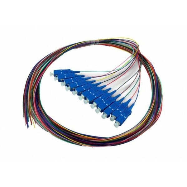 Set 12 buc pigtail FO LC/PC, SM OS2, 9/125, 0,9mm manta LSZH, 1.5m colorate, „LC-SM-1.5-12COL”