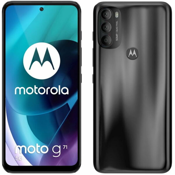 SMARTphone Motorola Moto g71 5G OLED Dual SIM 128/6GB 5000 mAh Iron Black, „PAS20037PL” (timbru verde 0.55 lei)