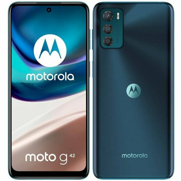 SMARTphone Motorola Moto g42 OLED Dual SIM 128/4GB 5000 mAh Atlantic Green, „PAU00008PL” (timbru verde 0.55 lei)