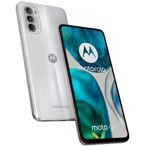 SMARTphone Motorola Moto g52 OLED Dual SIM 128/6GB 5000mAh Metallic White, „PAU70022RO” (timbru verde 0.55 lei)
