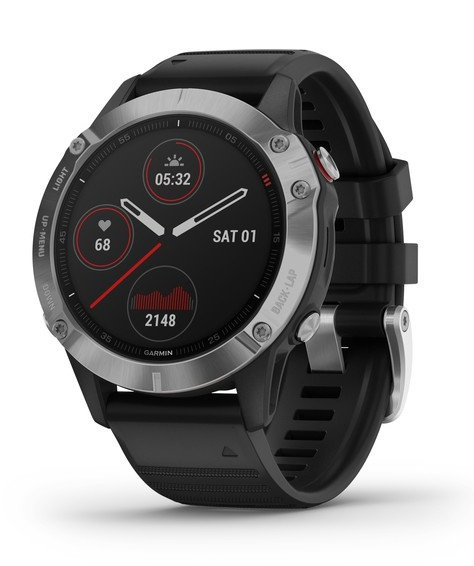 Smartwatch Garmin Fenix 6 Silver Black, „PHT15177″(timbru verde 0.18 lei)