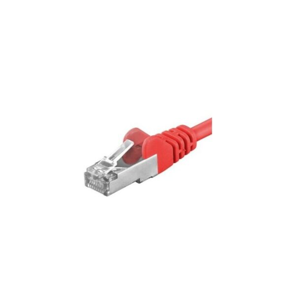 Patchcord SFTP RJ45-RJ45 Cat.6A, 0.5m, rosu, „SFTP-6A-0.5-R” (timbru verde 0.08 lei) (timbru verde 0.08 lei)