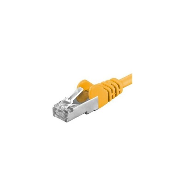 Patchcord SFTP RJ45-RJ45 Cat.6A, 0.5m, galben, „SFTP-6A-0.5-Y” (timbru verde 0.08 lei) (timbru verde 0.08 lei)