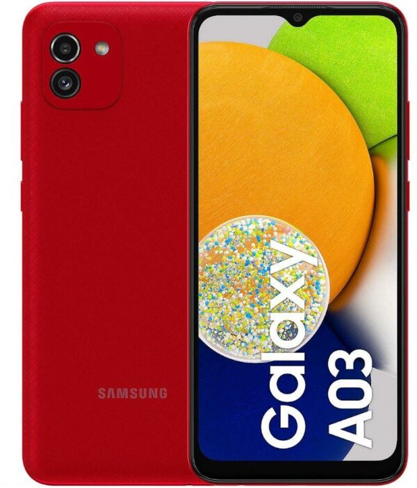 Samsung Galaxy A03 DS Red LTE/6.5/OC/4GB/64GB/5MP/48MP+2MP/5000mAh „SM-A035GZRGEUE” (timbru verde 0.55 lei)