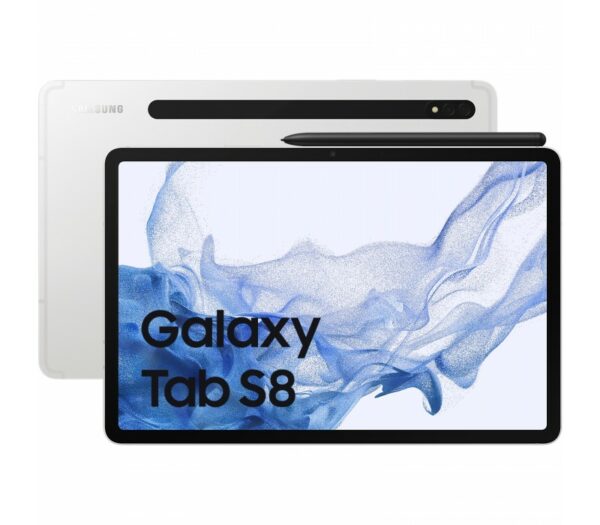 Samsung Galaxy Tab S8 Silver WiFi/11/OC/8GB/128GB/12MP/13MP+6MP/8000mAh „SM-X700NZSAEUE” (timbru verde 0.8 lei)