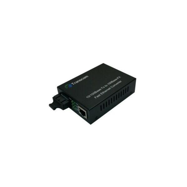 Mediaconvertor 10/100M 1550/1310nm WDM, 8 DIP switch Type B Singlemode 20km, conector SC – TRANSCOM, „TS-100-BD-20B-8DIP”