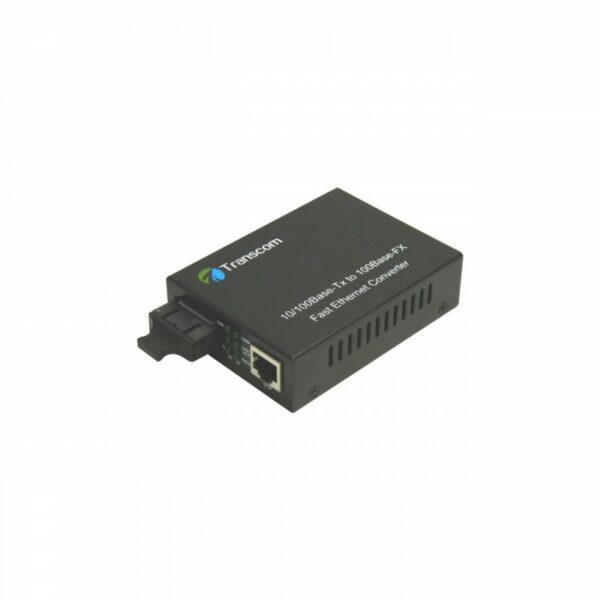Mediaconvertor 10/100M 1310nm MM 2Km / SM 10km conector SC – TRANSCOM, „TS-100-S(M)D-25(2)”