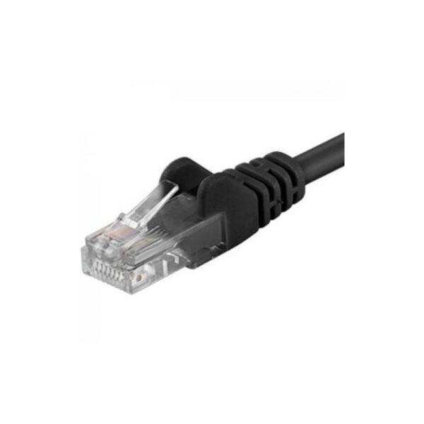 Patchcord UTP RJ45-RJ45 Cat.5e 0.25m, negru, „UTP-5E-0.25-BK” (timbru verde 0.08 lei)