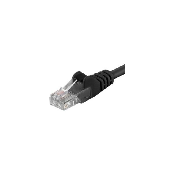 Patchcord UTP RJ45-RJ45 Cat.5e 0.5m, negru, „UTP-5E-0.5-BK” (timbru verde 0.08 lei)