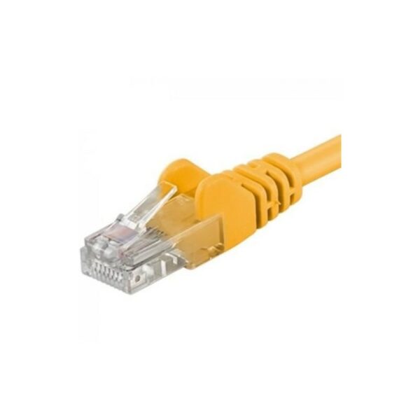 Patchcord UTP RJ45-RJ45 Cat.5e 0.5m, galben, „UTP-5E-0.5-Y” (timbru verde 0.08 lei)