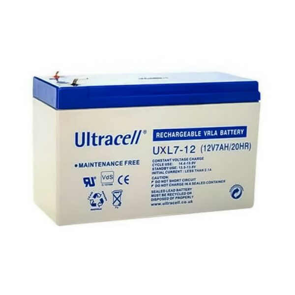 BATTERY 12V 7AH/UXL7-12 ULTRACELL, „UXL7-12” (timbru verde 0.5 lei)
