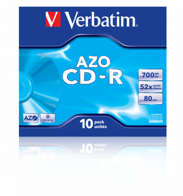 CD-R VERBATIM, 700MB VITEZA 52X, CRYSTAL SURFACE, JEWEL CASE, 1 BUC, „43327”