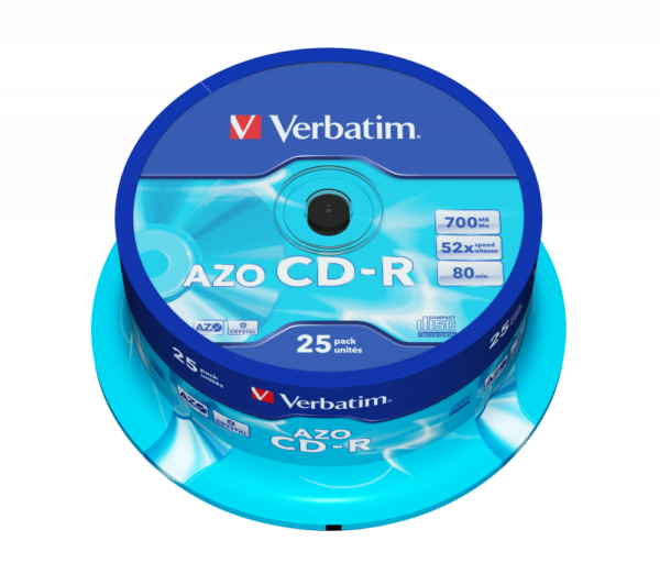 CD-R VERBATIM 700MB, VITEZA 52X, CRYSTAL SURFACE, SPINDLE, 25 BUC, „43352”