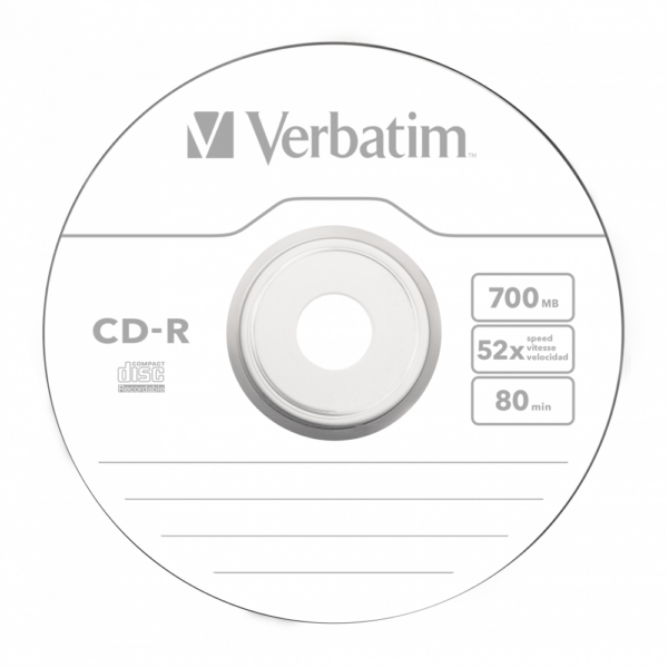 CD-R VERBATIM 700MB, VITEZA 52X, SUPRAFATA PROTECTIE EXTRA, SLIM CASE, 1 BUC, „43415”