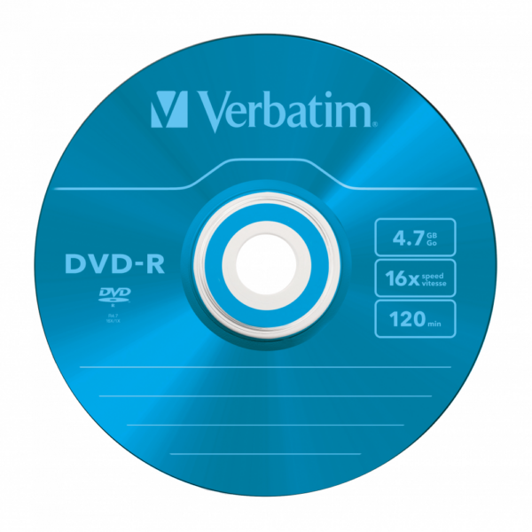 DVD-R VERBATIM 4.78GB, VITEZA 16X, COLOUR SURFACE, SLIM CASE, 1 BUC, „43557”