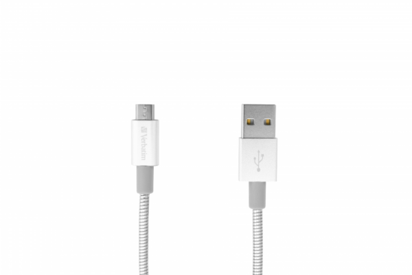 CABLU MICRO USB B VERBATIM, SYNC, 100CM, ARGINTIU „48862” (TIMBRU VERDE 0.08 LEI)