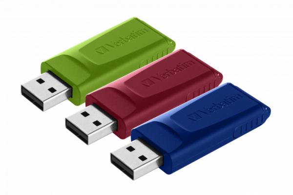 MEMORIE USB VERBATIM STORE ` N` GO SLIDER 3 X 16GB USB 2.0 , ROSU, ALBASTRU, VERDE „49326” (TIMBRU VERDE 0.03 LEI)
