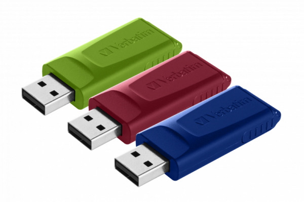 MEMORIE USB VERBATIM StoreNGo SLIDER 3 X 16GB USB 2.0 , ROSU, ALBASTRU, VERDE „49326” (TIMBRU VERDE 0.03 LEI)