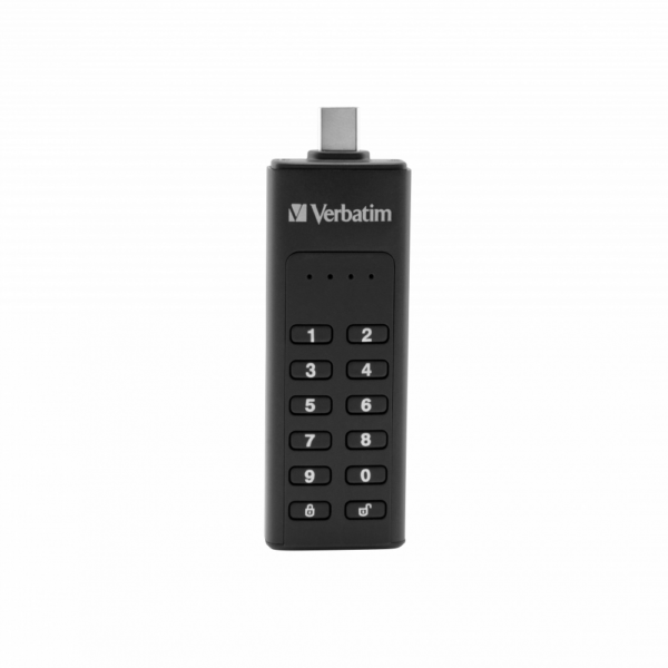 MEMORIE USB KEYPAD VERBATIM 64GB CU ENCRIPTIE AES- 256-BIT USB 3.1, USB C „49431” (TIMBRU VERDE 0.03 LEI)