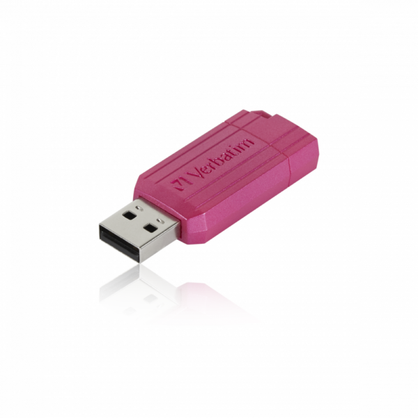 MEMORIE USB VERBATIM PINSTRIPE STORE ` N ` GO 16GB USB 2.0 ROZ „49067” (TIMBRU VERDE 0.03 LEI)