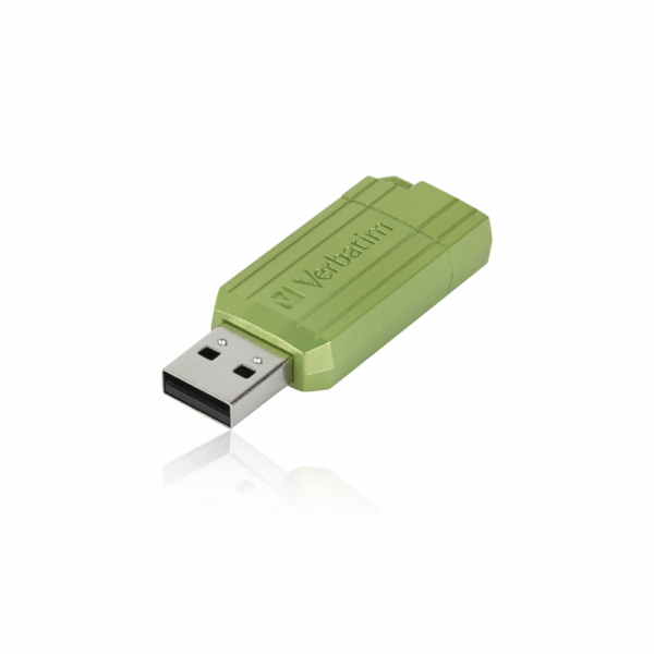 MEMORIE USB VERBATIM PINSTRIPE STORE ` N ` GO 16GB USB 2.0 VERDE EUCALIPT „49070” (TIMBRU VERDE 0.03 LEI)