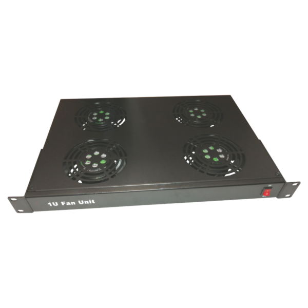 Ventilator 4 fan + cablu alimentare 1,5m , 1U , negru – DATEUP „9801130771” (timbru verde 2 lei)