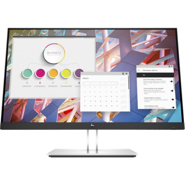 HP E-Display E24 G4 23.8inch IPS FHD 1920×1080 16:9 Display Port HDMI VGA 5xUSB Without Cable 3YW, „9VF99A3#ABB” (timbru verde 7 lei)