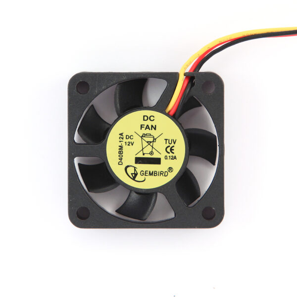 D40BM-12A 40x40x10mm ball bearing DC fan, 12 V, 70 mm cable