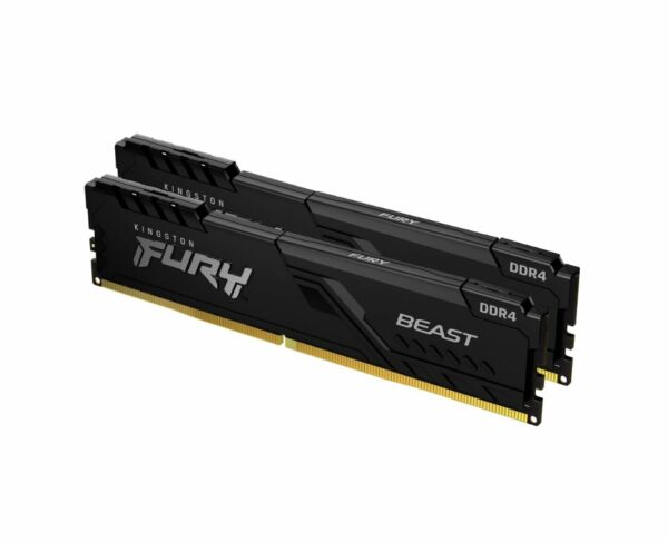 Memorie DDR Kingston – gaming „FURY Beast” DDR4 32GB frecventa 3733 MHz, 16GB x 2 module, radiator, latenta CL9, „KF437C19BB1K2/32”