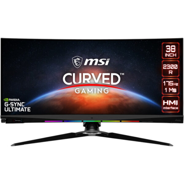 MSI Optix MEG381CQR Plus 37.5inch IPS QHD+ Curved 2300R 21:9 450cd/m2 1ms 175Hz HDMI2.0x2 DP HUB USB, „OPTIX MEG381CQR PLUS” (timbru verde 7 lei)