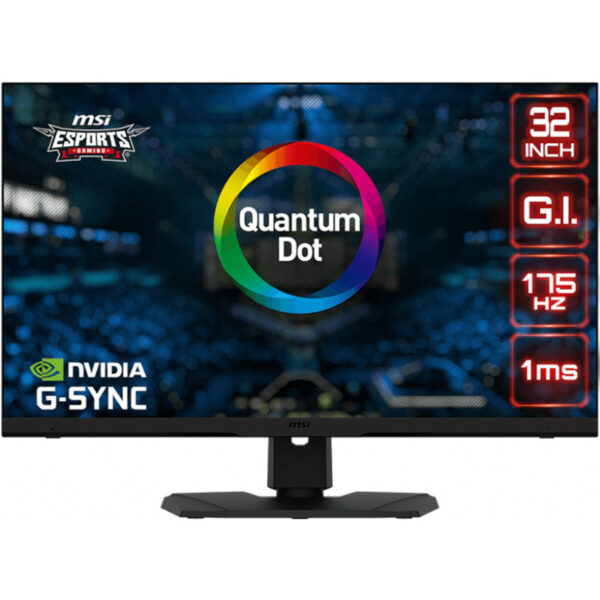 MSI Optix MPG321QRF QD 32inch IPS WQHD 175Hz 1ms 600cd/m2 2xHDMI DP 3xUSB 3.0 USB-C, „OPTIX MPG321QRF QD” (timbru verde 7 lei)