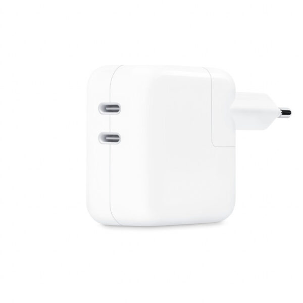 INCARCATOR RETEA Apple 35W Dual, USB Type-C x 2 Port Power Adapter „MNWP3ZM/A” (timbru verde 0.18 lei)