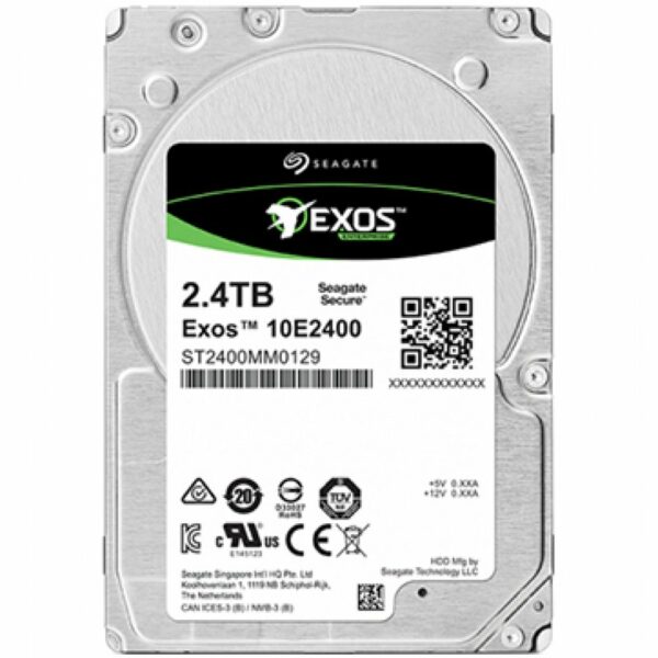 SEAGATE EXOS 10E2400 Ent.Perf. 10K 2.4TB w/Enhanced Cache HDD 512e/4Kn FastFormat 10000rpm 256MB cache SAS 12Gb/s 6.4cm 2.5inch BLK, „ST2400MM0129” (timbru verde 0.8 lei)