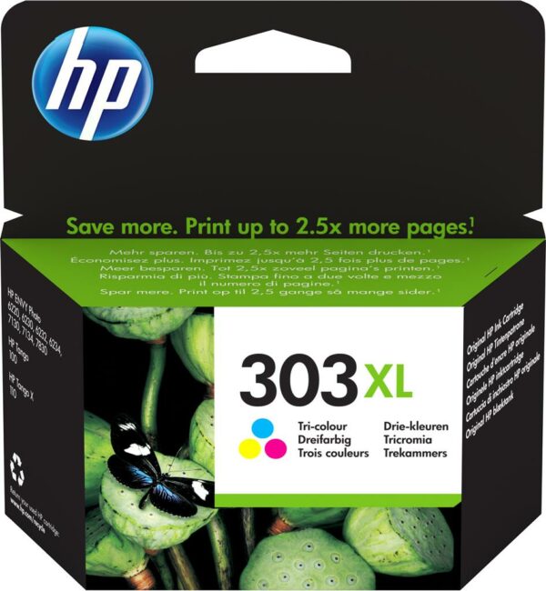 Cartus Cerneala Original HP Color, nr.303XL, pentru Envy Inspire 7200|7900, 415, (timbru verde 0.15 lei), „T6N03AE”