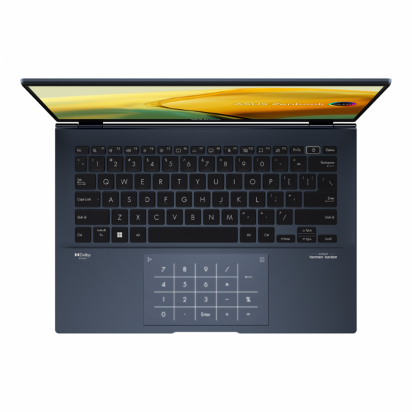 NB Asus 14 inch 2.8K 2880 x 1800 OLED Intel Core i7 1260P  2.1 GHz Mem 16 GB SSD 512 GB Wireless Bluetooth Tastatura iluminata Li-ion 4 Celule 1xHDMI 720p HD cam Greutate 1.39 kg WIN 11 Home Ponder Blue „UX3402ZA-KM048W” (timbru verde 4 lei)