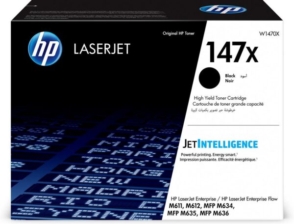 Toner Original HP Black, nr.147X, pentru Enterprise Flow MFP M611|M612|M635|M636 , 25.2K, (timbru verde 1.2 lei) , „W1470X”