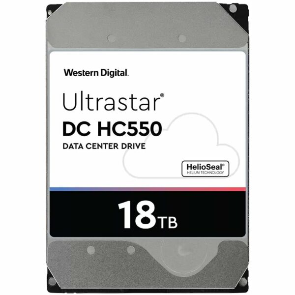 HDD Server WD/HGST Ultrastar 18TB DC HC550 (3.5″”, 512MB, 7200 RPM, SAS 12Gbps, 512E SE P3), SKU: 0F38353, „WUH721818AL5204”