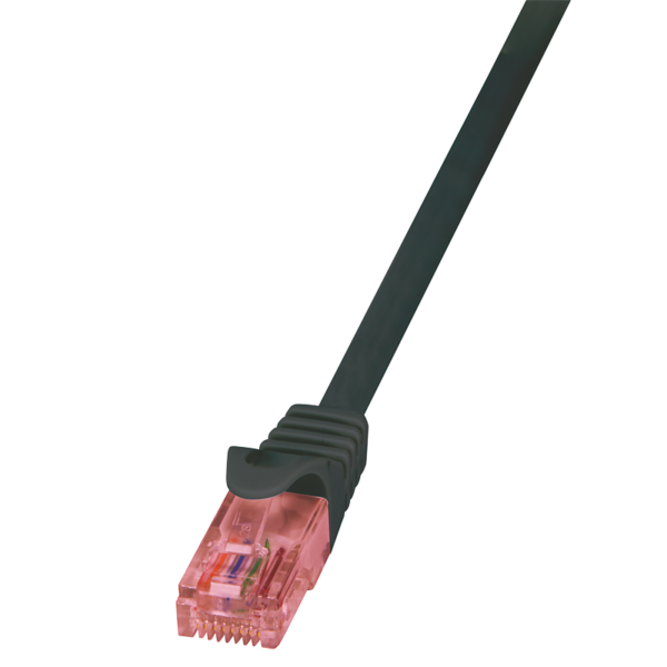 PATCH CORD UTP LOGILINK Cat6, LSZH, cupru, 1 m, negru, AWG26, „CQ2033U” (timbru verde 0.08 lei)