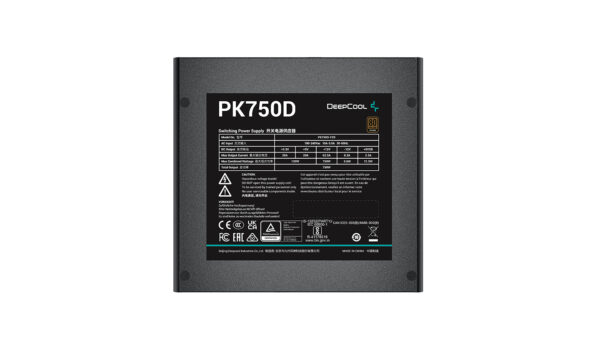 SURSA DeepCool PK750D, 750W (real), 120mm silent fan, 80 PLUS BRONZE, 4x PCI-E (6+2), 6x S-ATA, „R-PK750D-FA0B-EU” (timbru verde 2 lei)