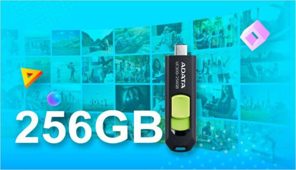 USB 256GB ADATA ACHO-UC300-256G-RBK, „ACHO-UC300-256G-BK” (timbru verde 0.03 lei)